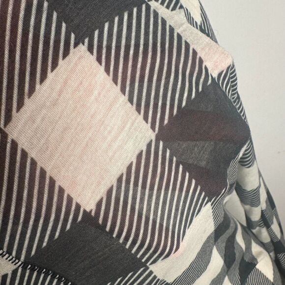 rag & bone tissue black and white check long-sleeve top - Picture 7 of 8